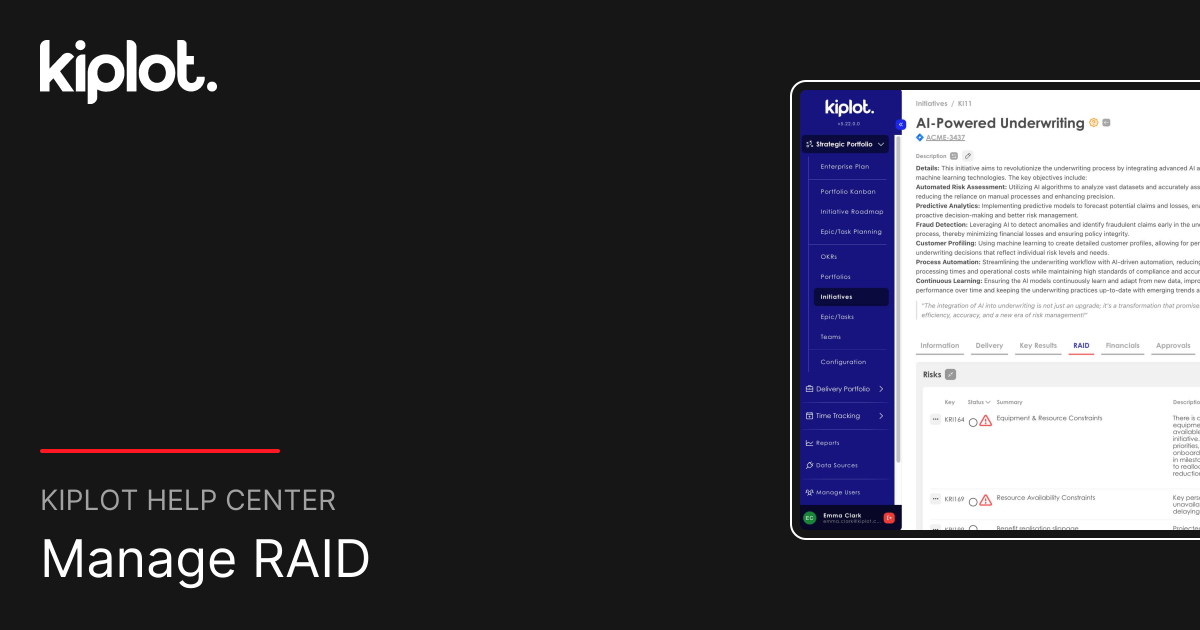Manage RAID | Kiplot Help Center